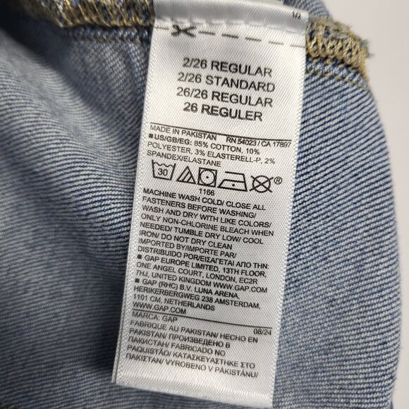 Gap Womens Jeans 2/26R ( 28 X 27 ) Soft Vintage Slim Stretch Pockets Blue - Picture 4 of 15